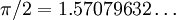 \pi/2 = 1.57079632\ldots