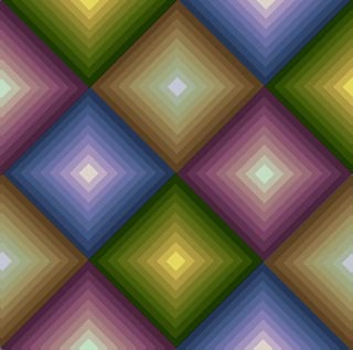 A pattern of diamond shapes in gradated colors