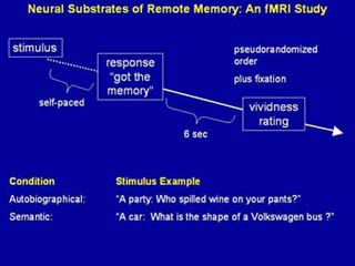 This stimulus sample is used during an experiment to identify the neural substrates of remote memory.