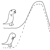 Cartoons of dinosaurs which cleverly illustrate concepts of isotope geochemistry.