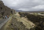 Students examining rock formations.