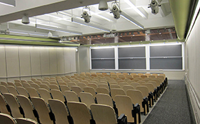 An empty lecture hall.