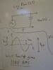 A schematic of a low pass filter.