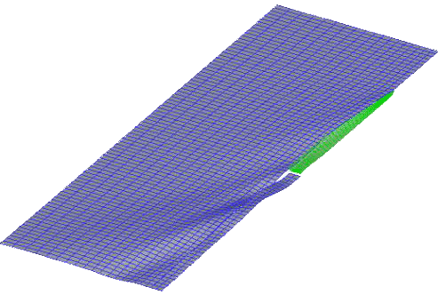 Kelvin wave pattern with vessel speed 40 knots.