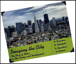 An adapted version of the poster from the class showing a photograph of a city skyline.